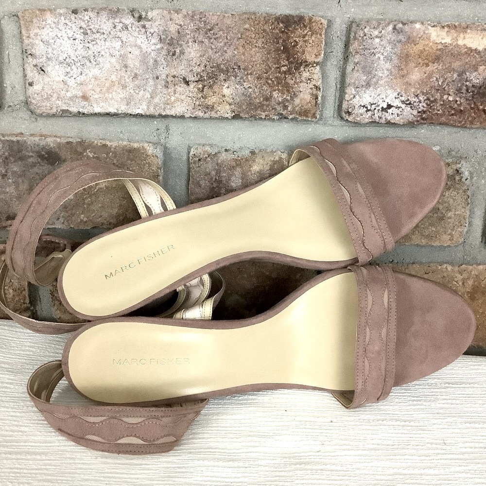 MARC FISHER “Journal” Ankle Strap Wedge Sandal SZ-11 - Picture 5 of 12